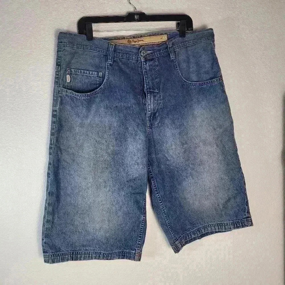 Pepe Jeans London Vtg Lot AA Denim Shorts 38 Medium Wash - Picture 1 of 7